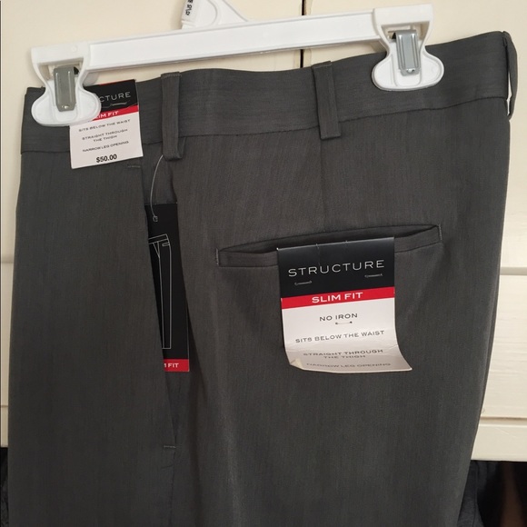 structure slim fit dress pants